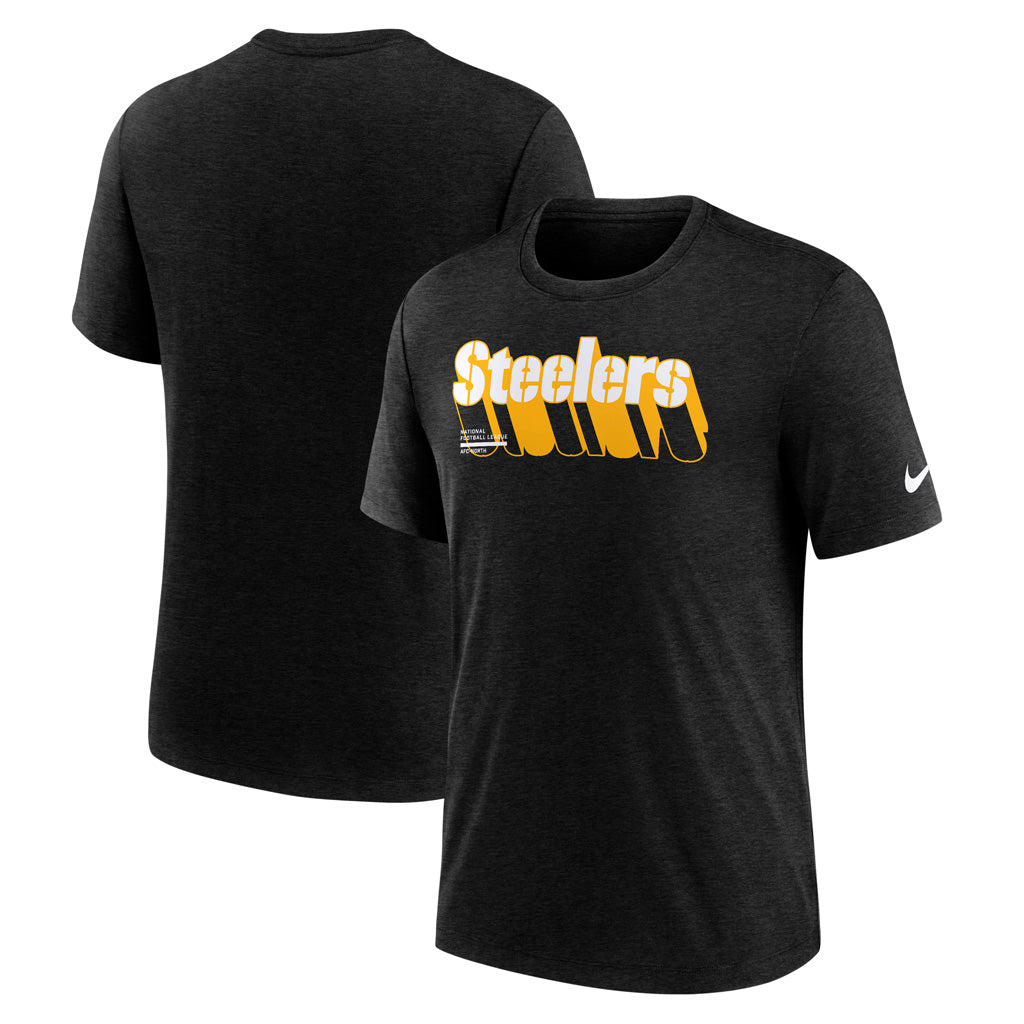 NFL Pittsburgh Steelers Nike Script Trail Triblend T-Shirt - Black