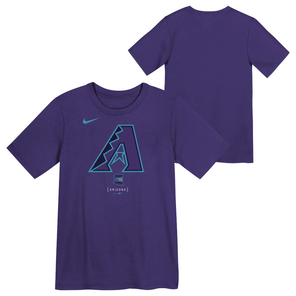 MLB Arizona Diamondbacks Kids Nike 2025 City Connect Logo T-shirt - Purple