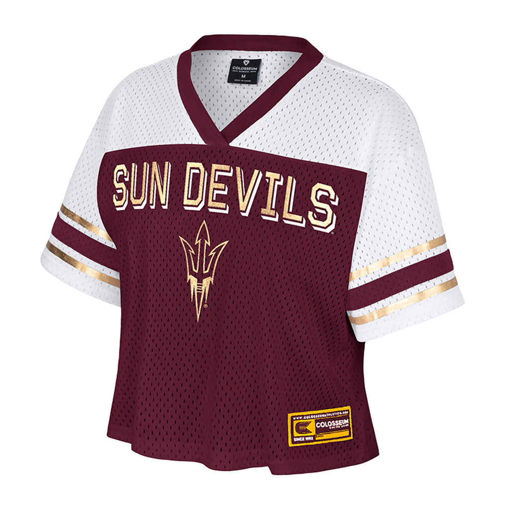 NCAA Arizona State Sun Devils Women's Colosseum Posh Jersey Top - Maroon