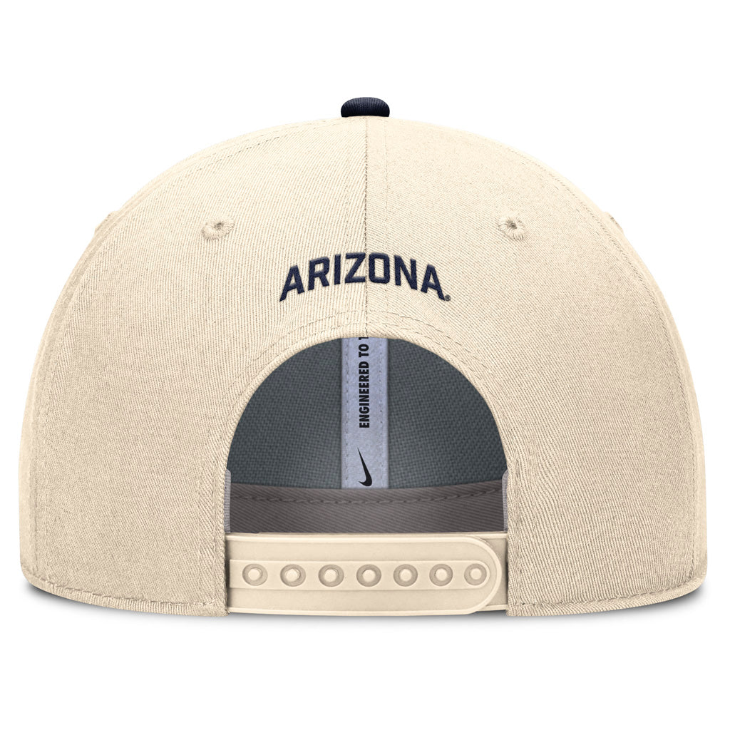 NCAA Arizona Wildcats Nike Tonal Primary Logo Snapback Hat - Cream