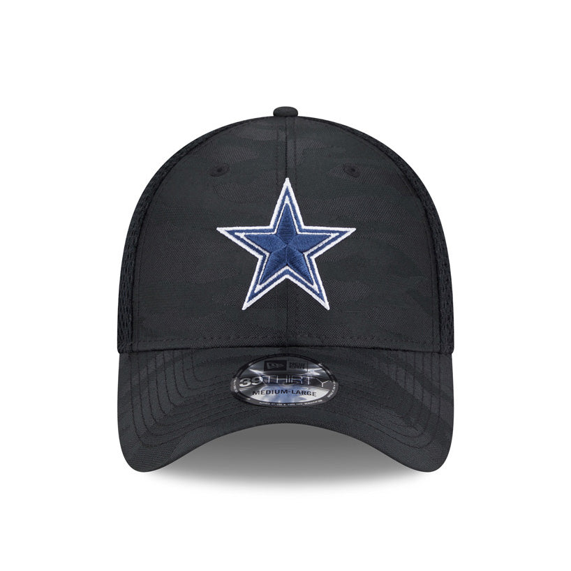 NFL Dallas Cowboys New Era Black Camo 39THIRTY Flex Fit Hat - Black