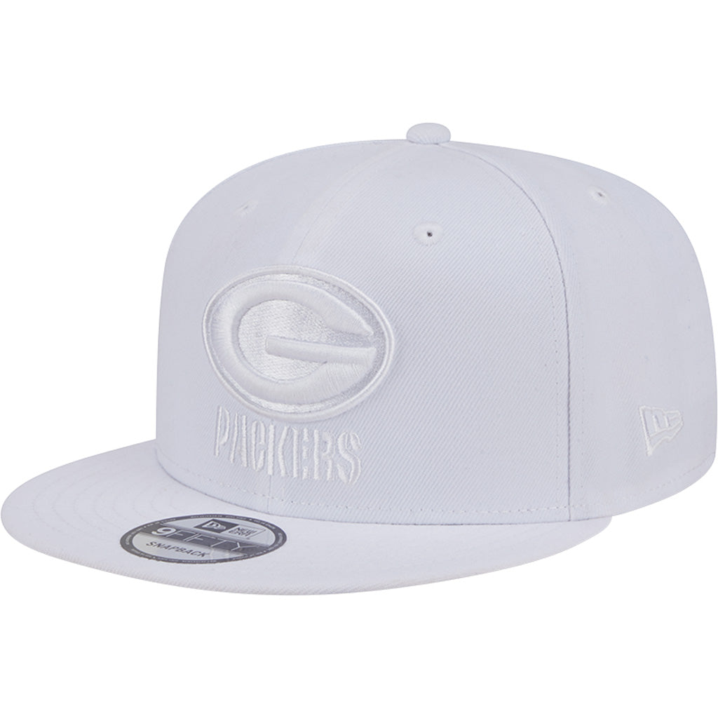 NFL Green Bay Packers New Era White on White 9FIFTY Snapback Hat - White