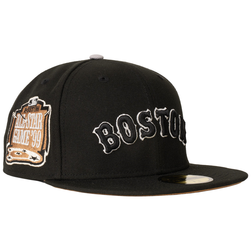 MLB Boston Red Sox New Era Gray Outline Logo 59FIFTY Fitted Hat - Black