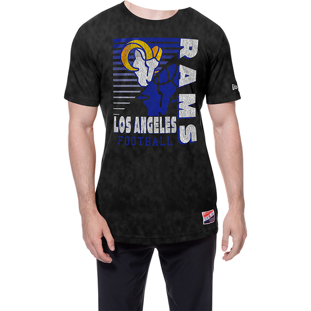 NFL Los Angeles Rams New Era Throwback Wash T-Shirt - Black