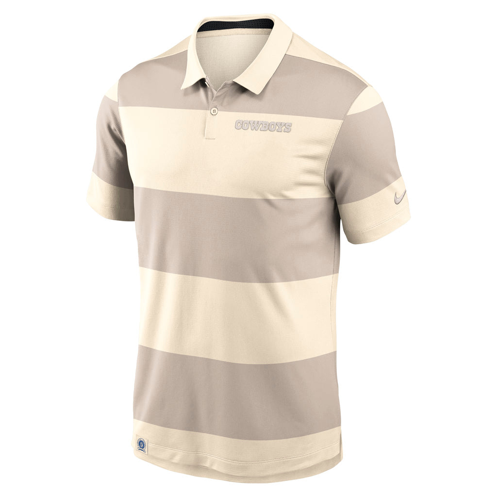 NFL Dallas Cowboys Nike Striped Vapor Polo - Natural
