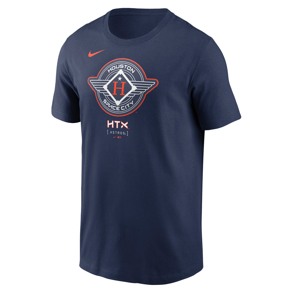 MLB Houston Astros Nike 2025 City Connect Logo Cotton T-Shirt - Navy