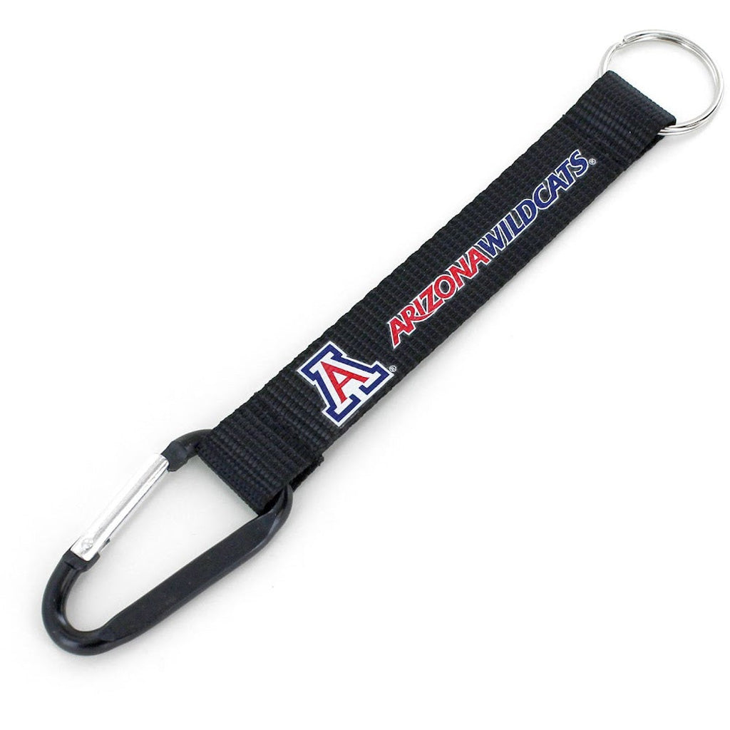 NCAA Arizona Wildcats Aminco Carabiner Lanyard Keychain - Black