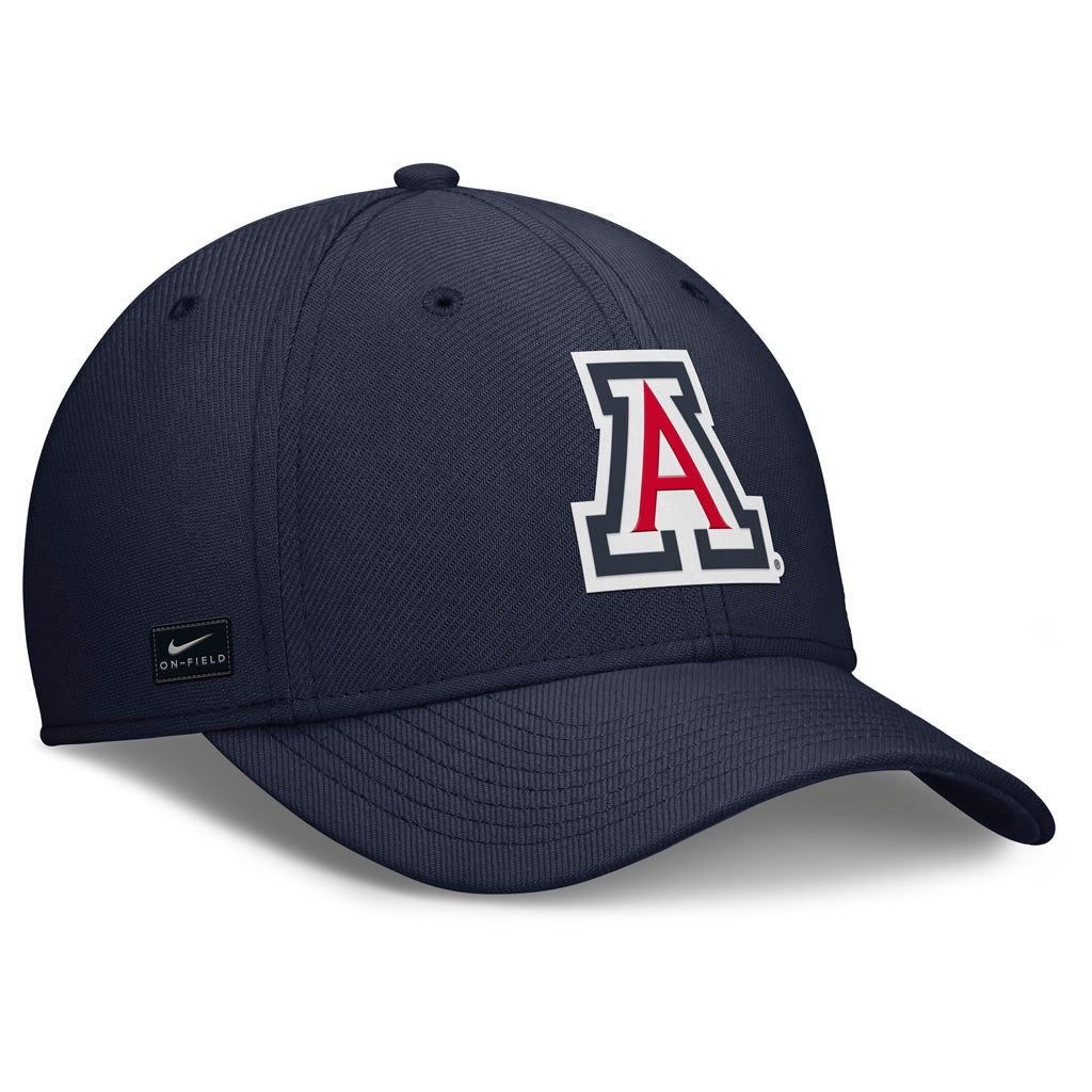 NCAA Arizona Wildcats Nike Primary Logo Rise Swoosh Flex Fit Hat - Navy