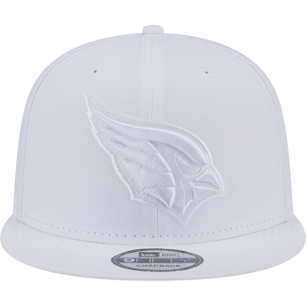 NFL Arizona Cardinals New Era White on White 9FIFTY Snapback Hat - White