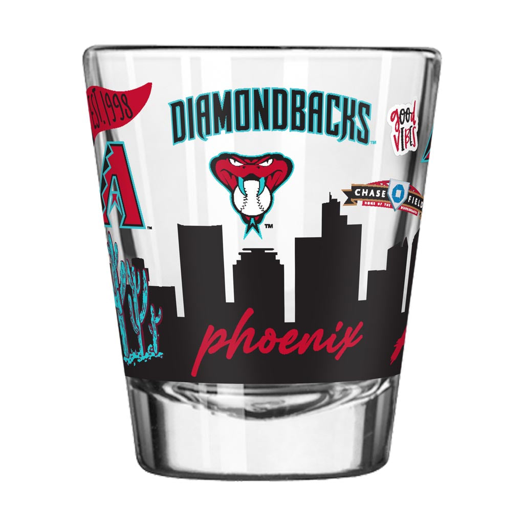 NFL Arizona Diamondbacks Logo Brands Native 2oz Shot Glass - Red
