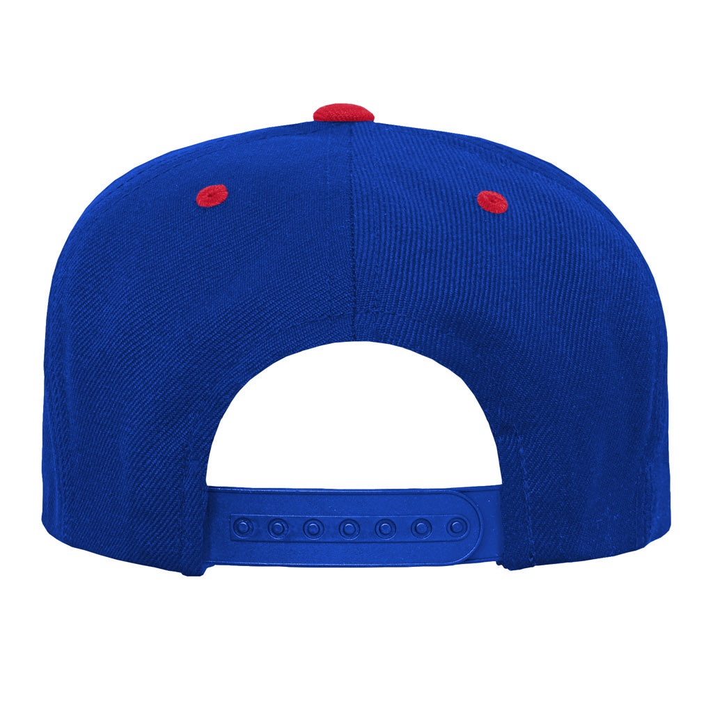 NFL Buffalo Bills Youth Outerstuff Team Color Pop Flatbrim Adjustable Snapback Hat - Blue