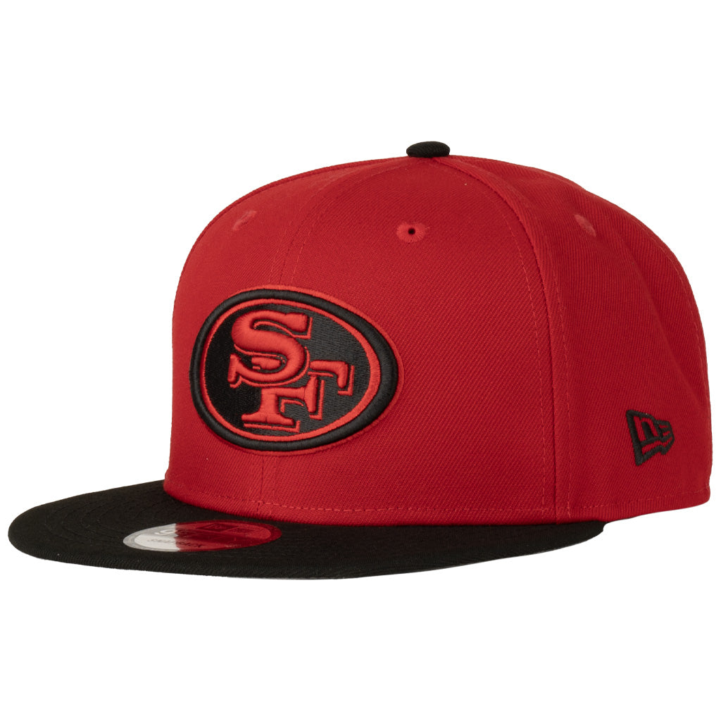 NFL San Francisco 49ers New Era Black Logo 9FIFTY Snapback Hat - Red