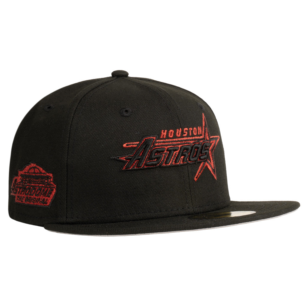 MLB Houston Astros New Era Blackbird 59FIFTY Fitted Hat - Black