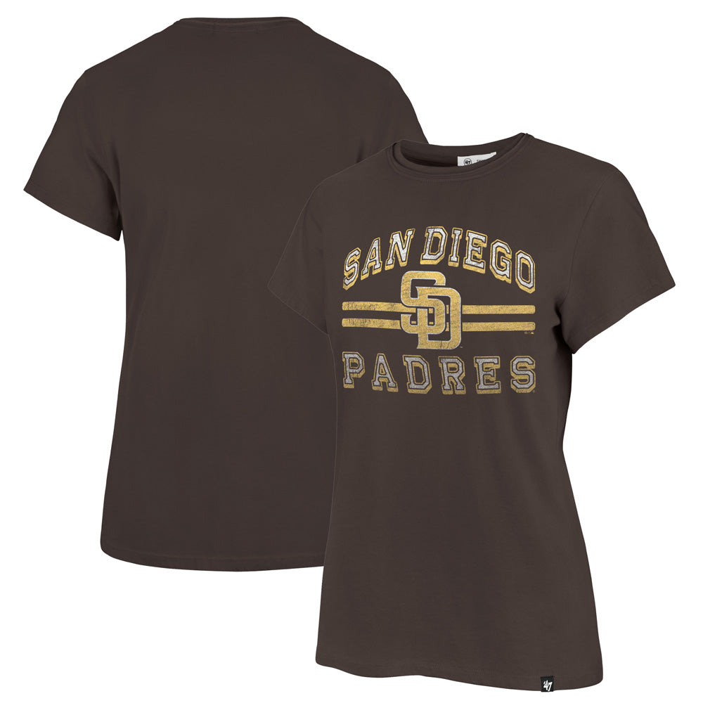 MLB San Diego Padres Women's '47 Bright Eyed Frankie T-Shirt - Brown