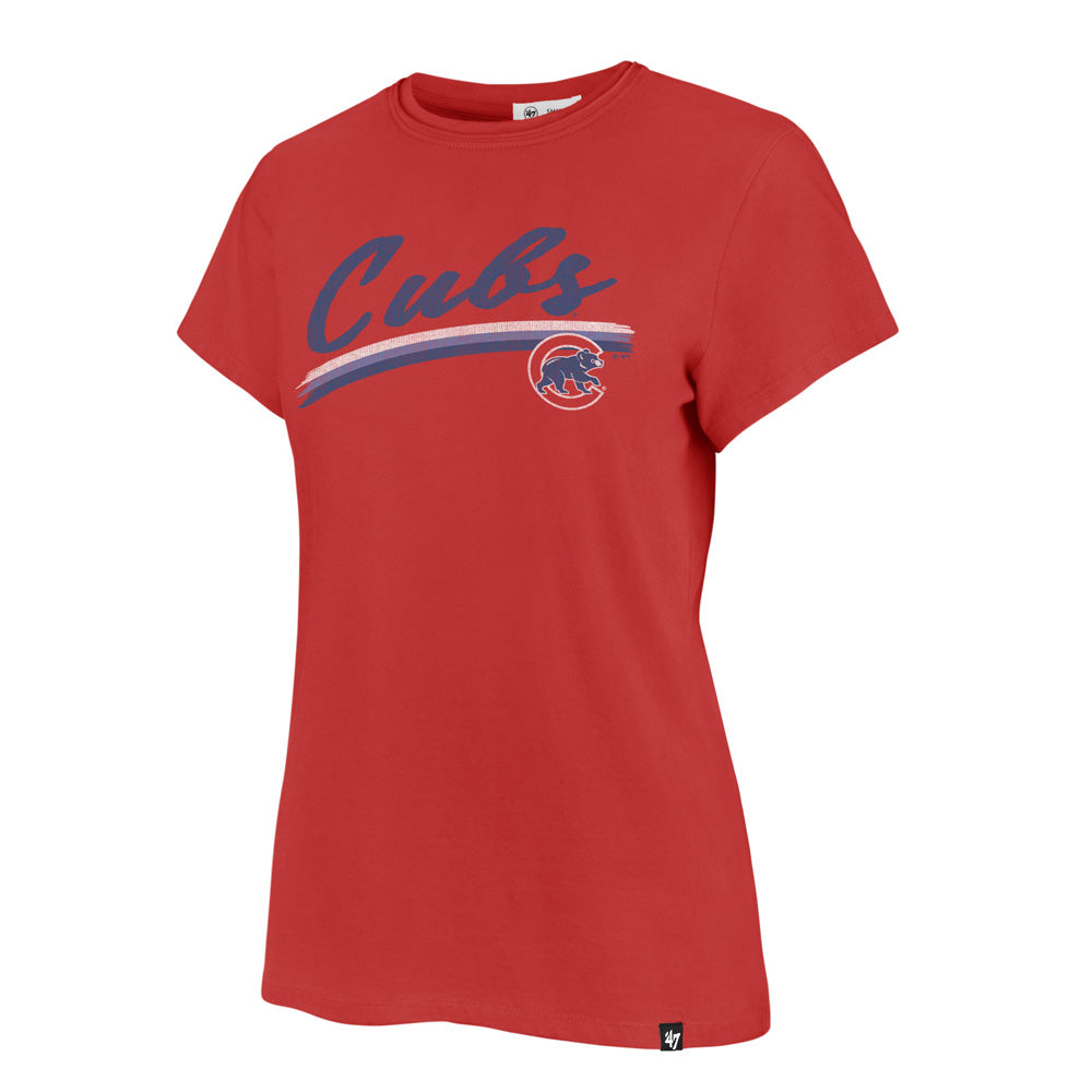 MLB Chicago Cubs Women&#39;s &#39;47 Bliss Frankie T-Shirt - Red