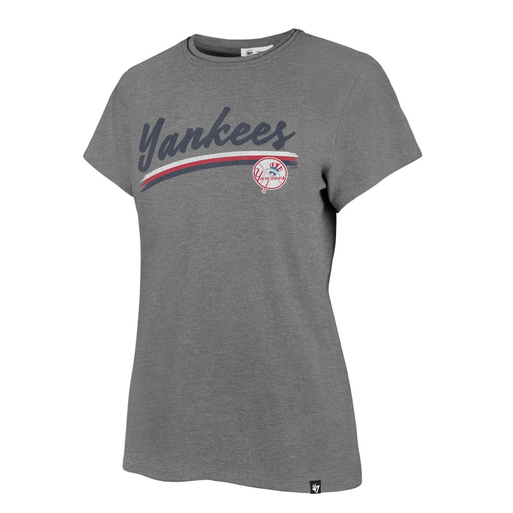 MLB New York Yankees Women&#39;s &#39;47 Bliss Frankie T-Shirt - Gray
