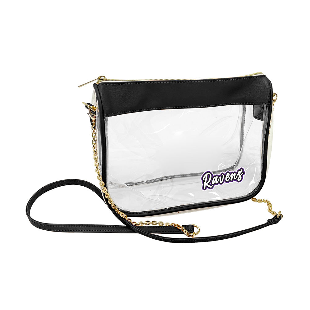 NFL Baltimore Ravens Logo Brands Hype Clear Gameday Bag