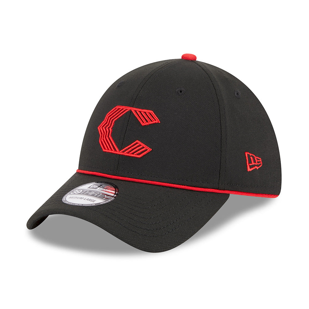 MLB Cincinnati Reds New Era City Connect 39THIRTY Flex Fit Hat - Black