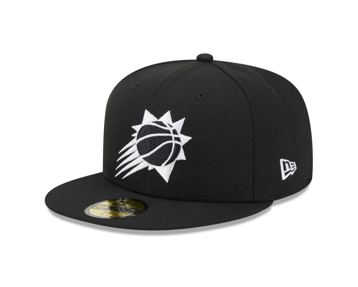 NBA Phoenix Suns New Era Side Patch Black & White 59FIFTY Fitted Hat- Black