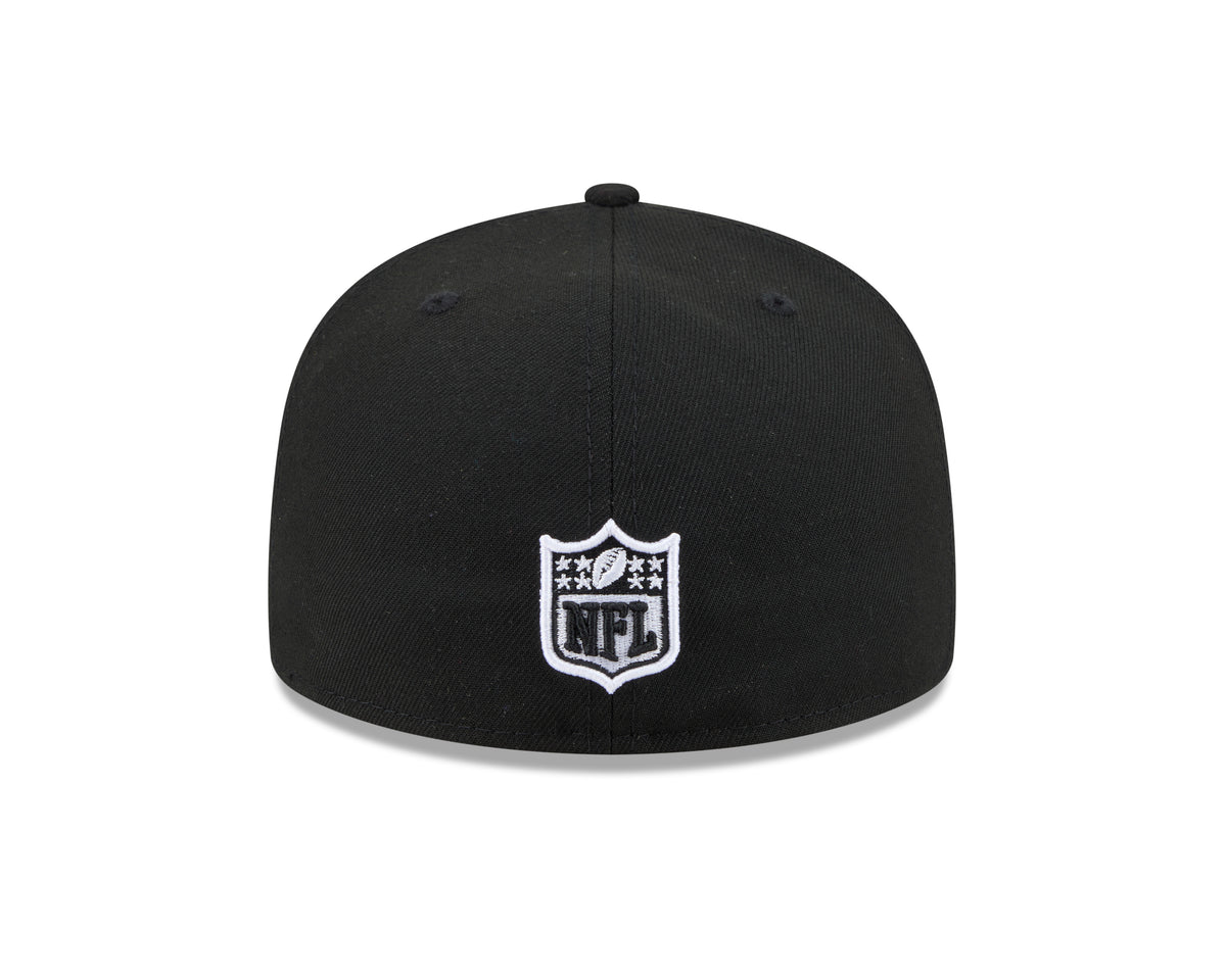 NFL Arizona Cardinals New Era Side Patch Black & White 59FIFTY Fitted Hat - Black