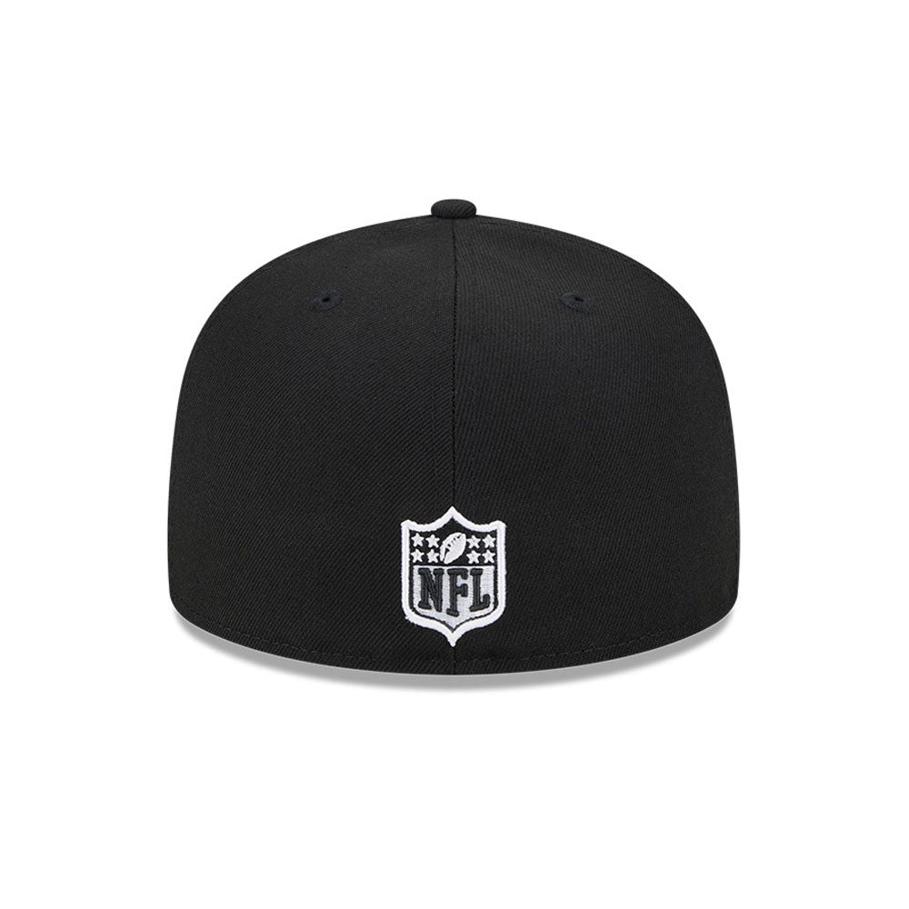 NFL Green Bay Packers New Era Side Patch Black & White 59FIFTY Fitted Hat- Black