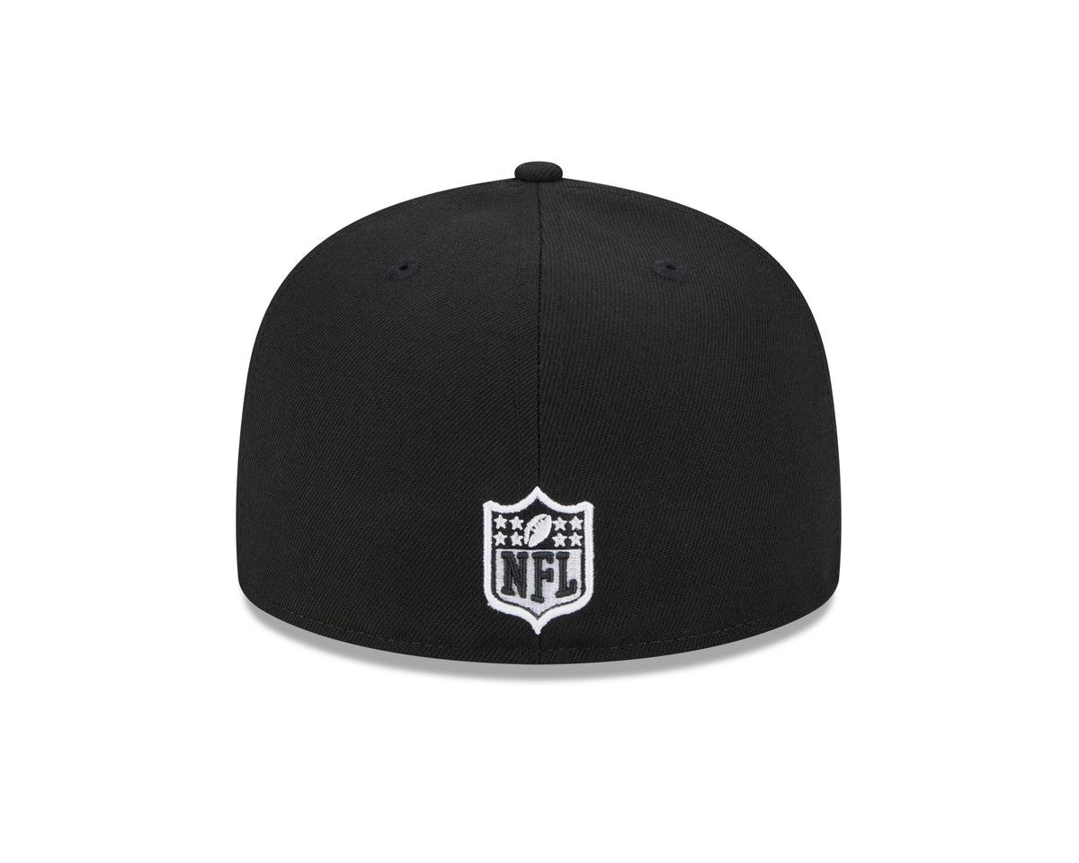 NFL Denver Broncos New Era Side Patch Black & White 59FIFTY Fitted Hat- Black