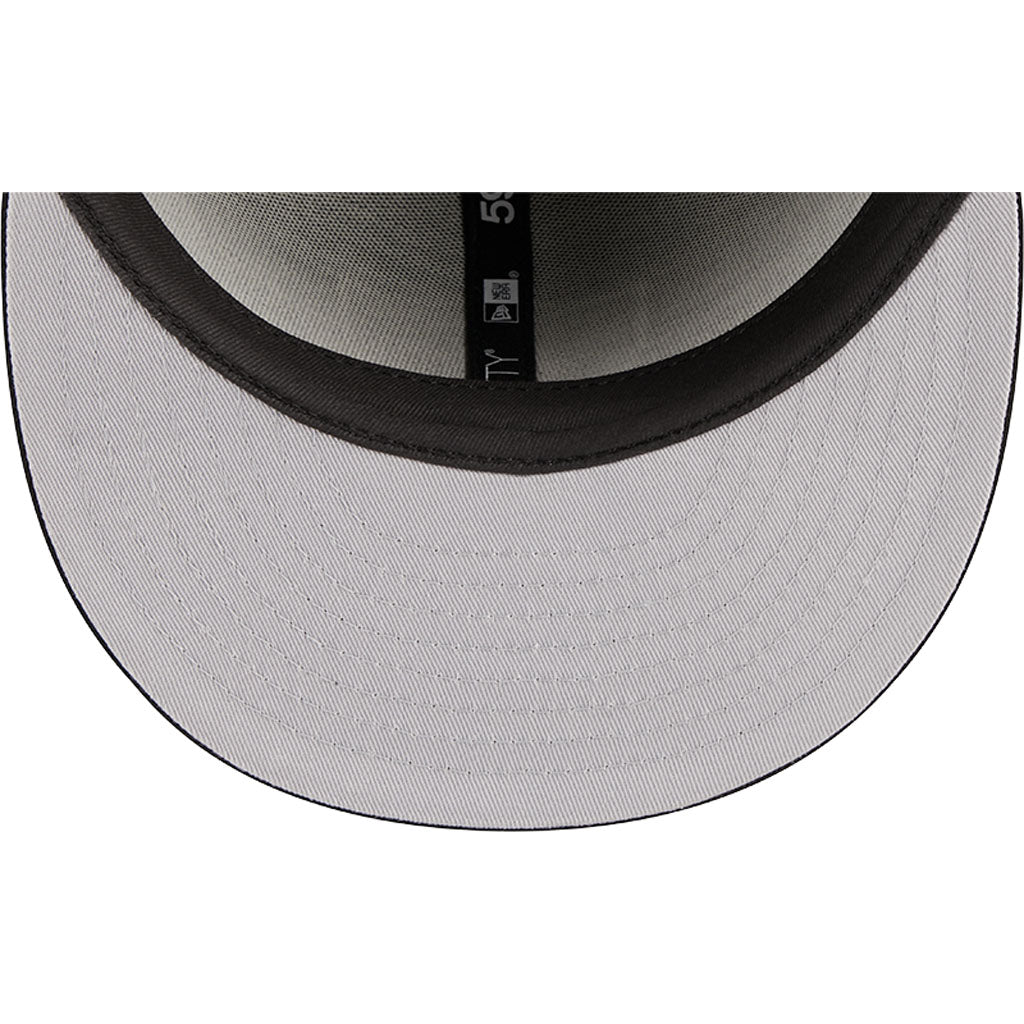 NFL Las Vegas Raiders New Era Side Patch Black & White 59FIFTY Fitted Hat - Black