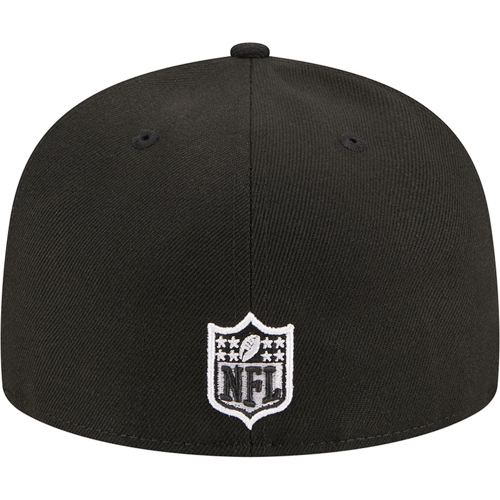 NFL San Francisco 49ers New Era Side Patch Black & White 59FIFTY Fitted Hat - Black