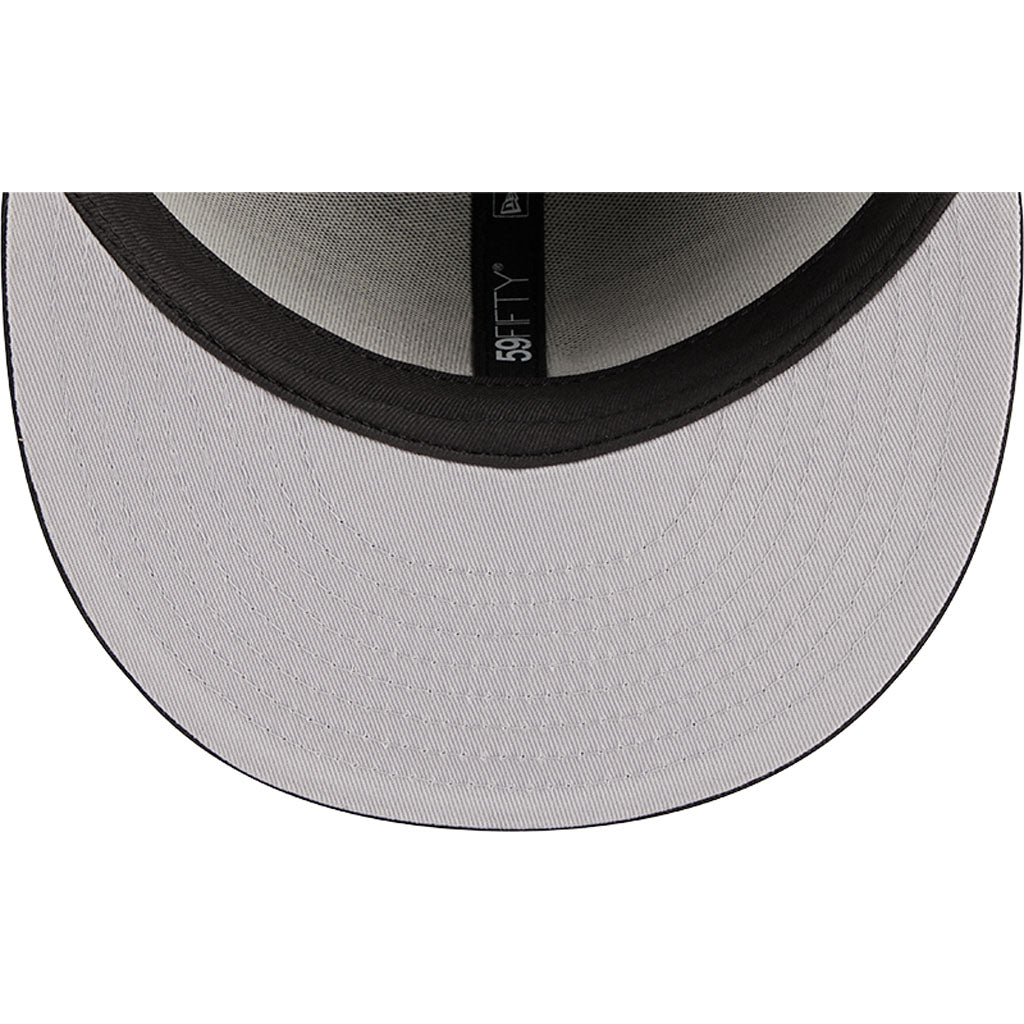 MLB Los Angeles Angels New Era Side Patch Black & White 59FIFTY Fitted Hat - Black
