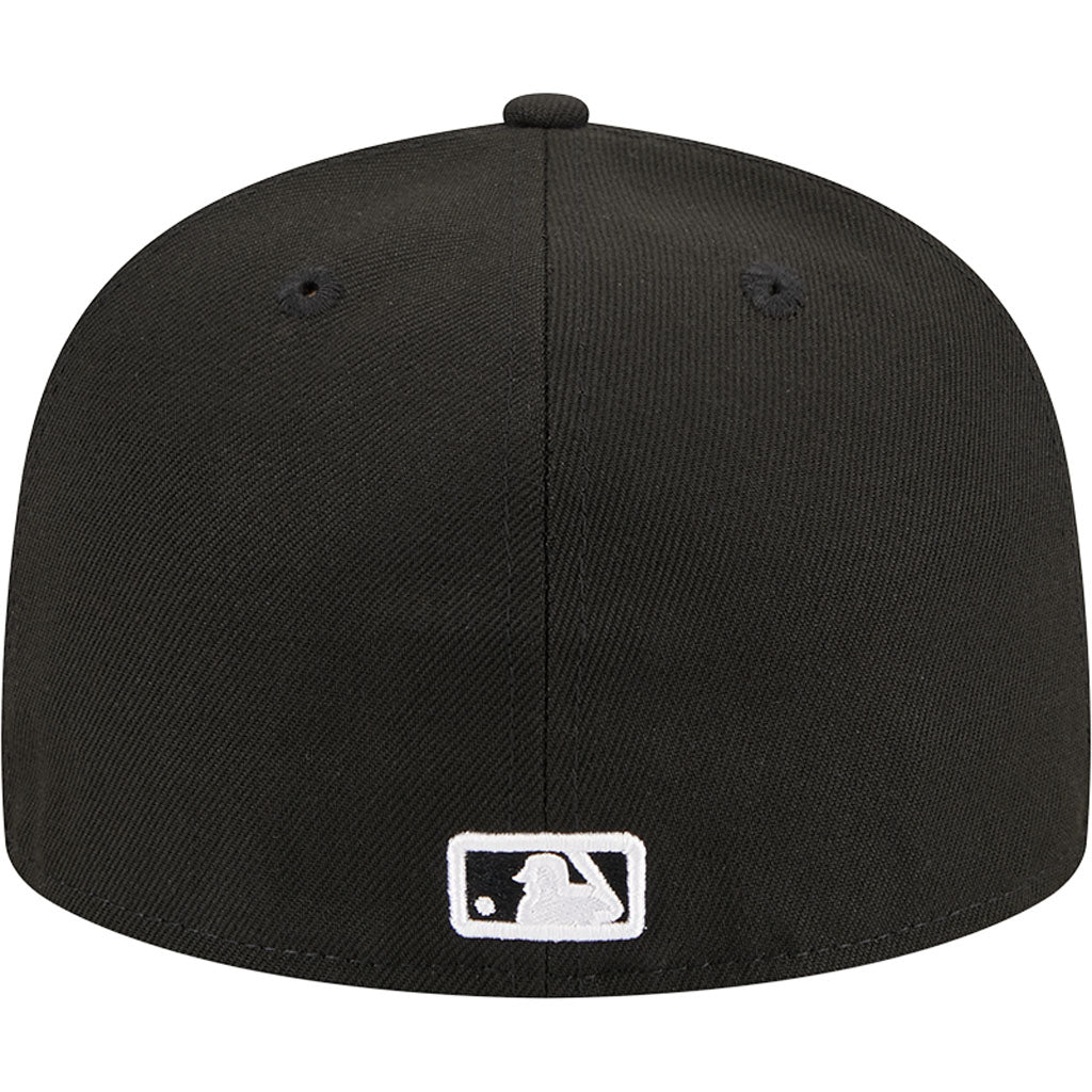 MLB Atlanta Braves New Era Side Patch Black & White 59FIFTY Fitted Hat - Black