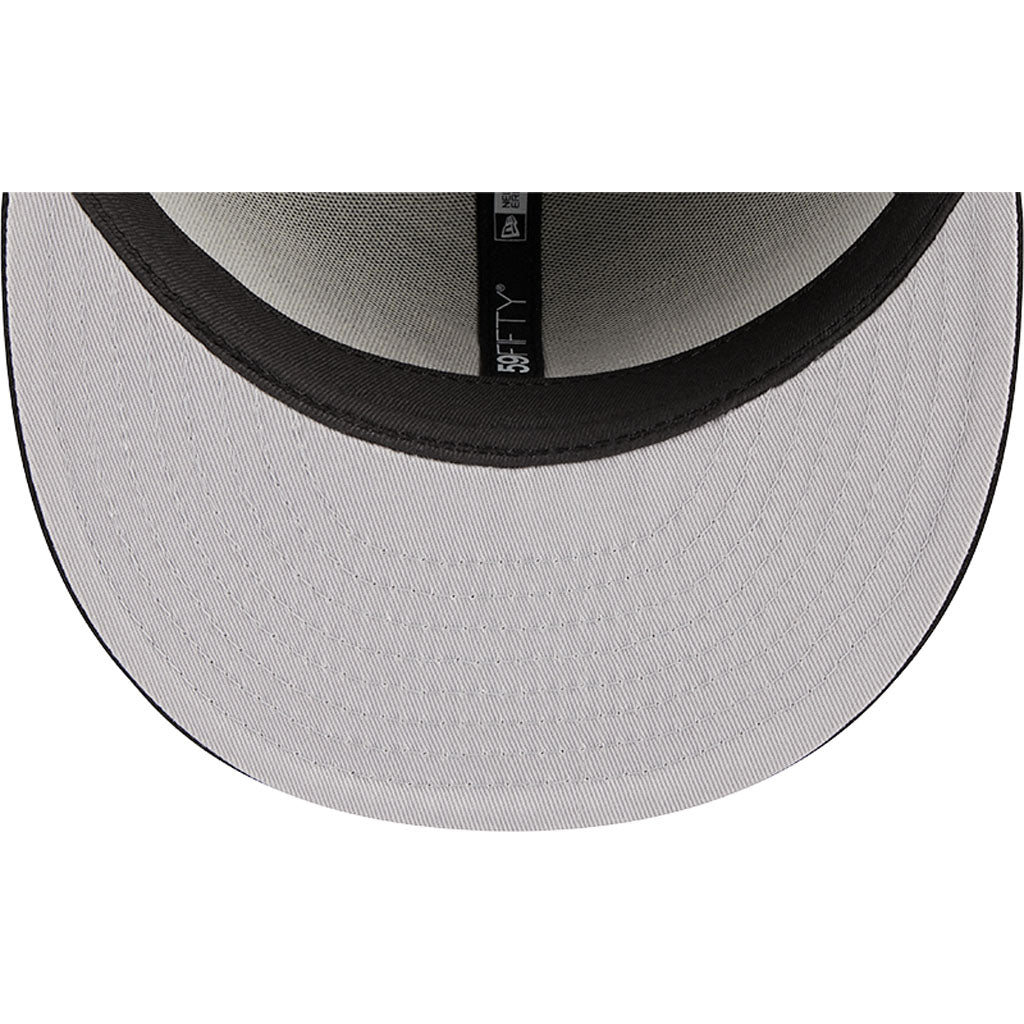 MLB Atlanta Braves New Era Side Patch Black & White 59FIFTY Fitted Hat - Black