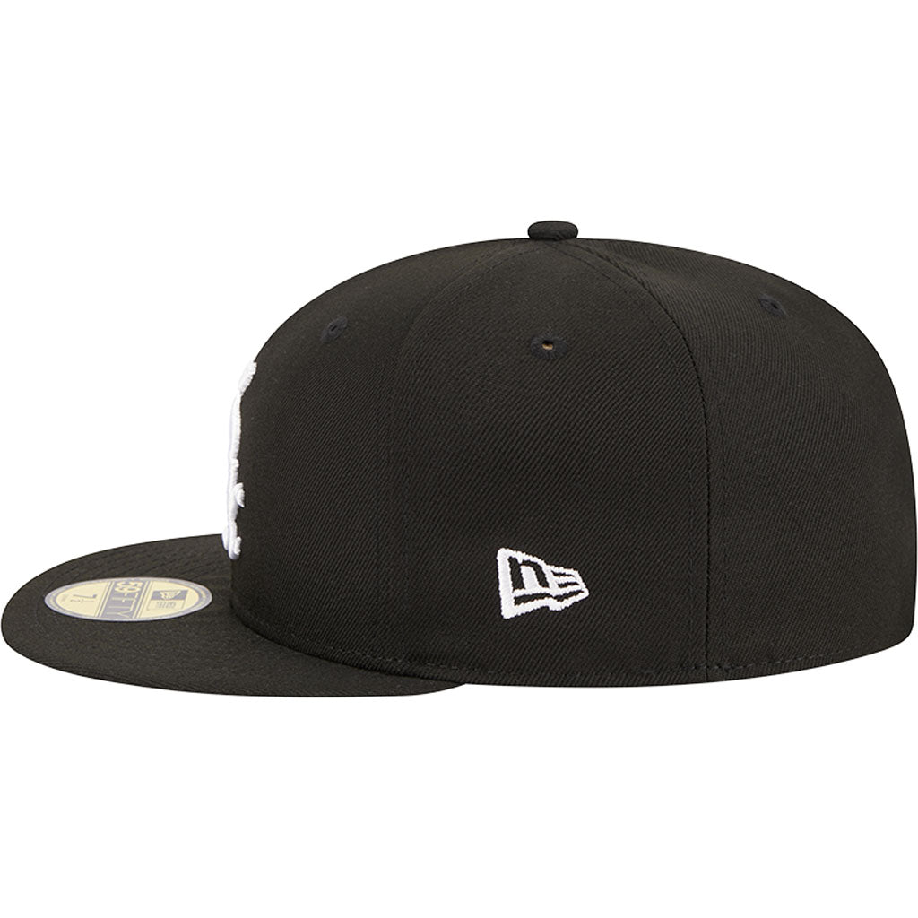 MLB Chicago White Sox New Era Side Patch Black & White 59FIFTY Fitted Hat - Black