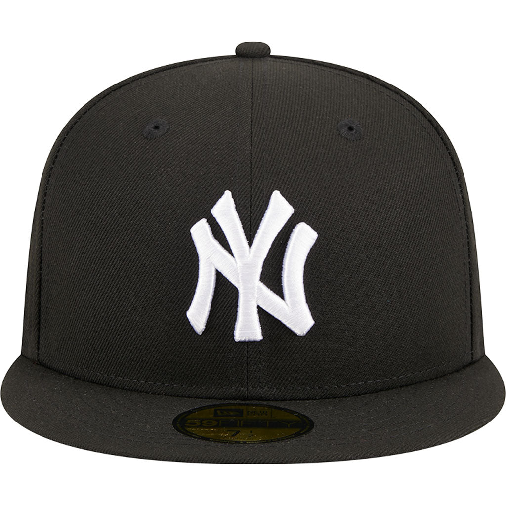 MLB New York Yankees New Era Side Patch Black & White 59FIFTY Fitted Hat - Black
