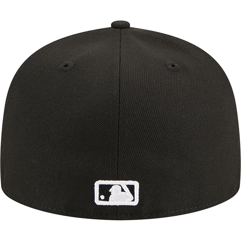 MLB New York Yankees New Era Side Patch Black & White 59FIFTY Fitted Hat - Black