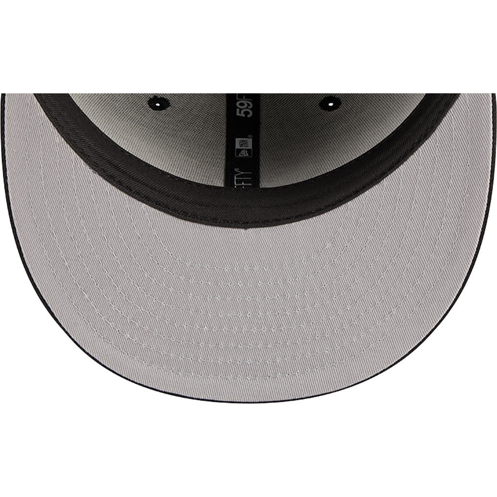MLB New York Yankees New Era Side Patch Black & White 59FIFTY Fitted Hat - Black