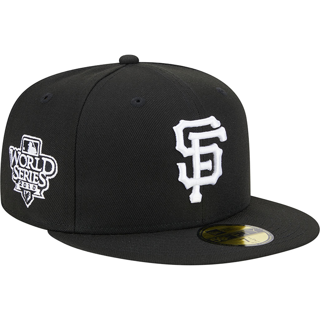 MLB San Francisco Giants New Era Side Patch Black & White 59FIFTY Fitted Hat - Black