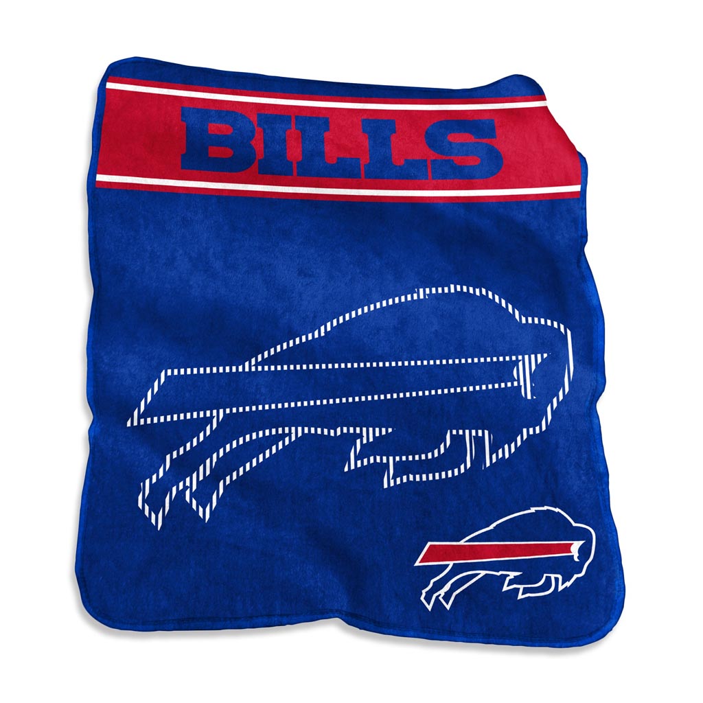 NFL Buffalo Bills Logo Brands 60" x 80" Raschel Blanket - Blue