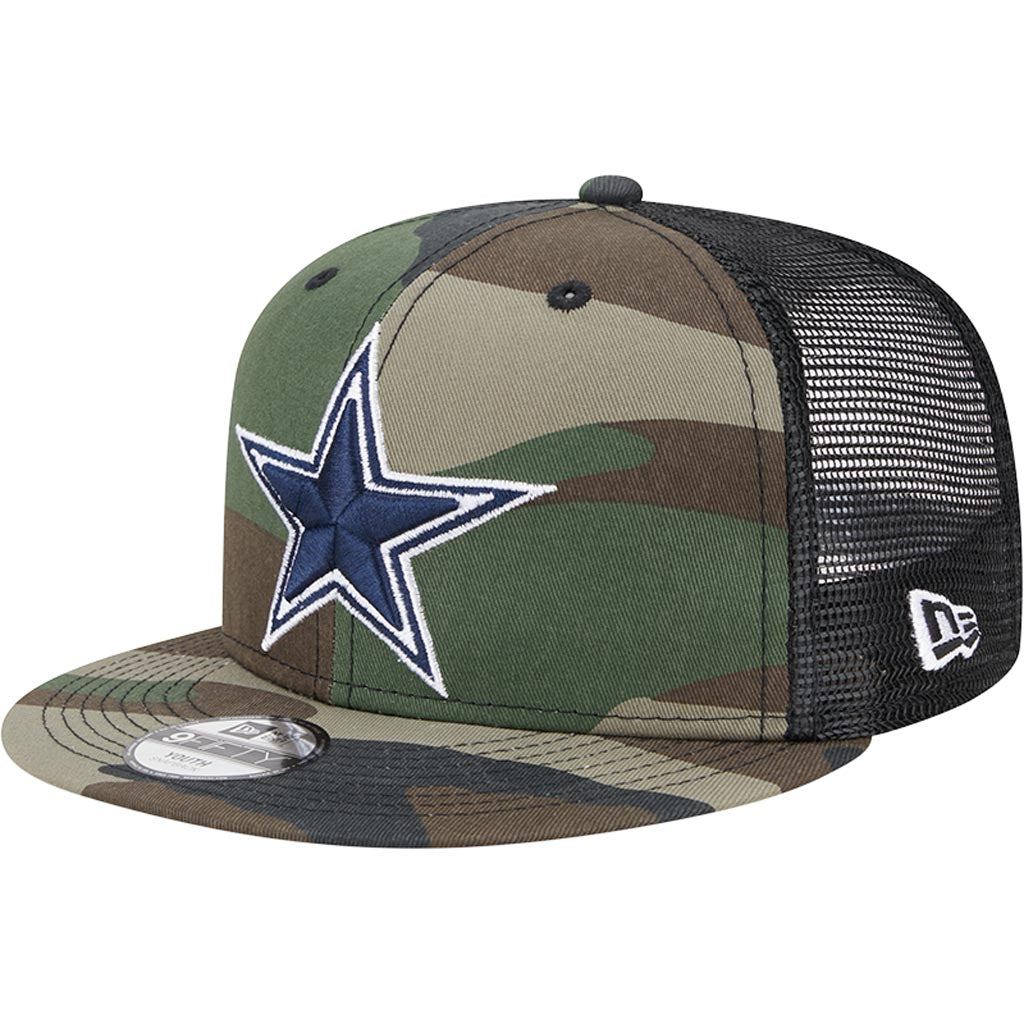 NFL Dallas Cowboys New Era Camo Mesh Trucker 9FIFTY Snapback Hat - Camo