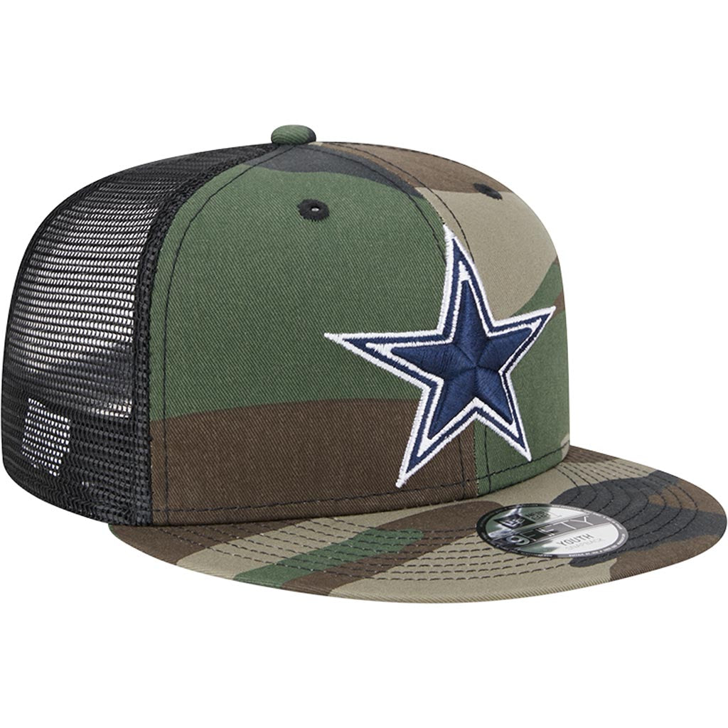 NFL Dallas Cowboys New Era Camo Mesh Trucker 9FIFTY Snapback Hat - Camo