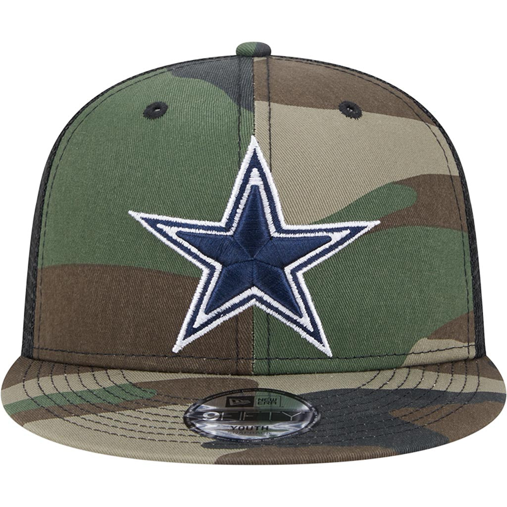 NFL Dallas Cowboys New Era Camo Mesh Trucker 9FIFTY Snapback Hat - Camo