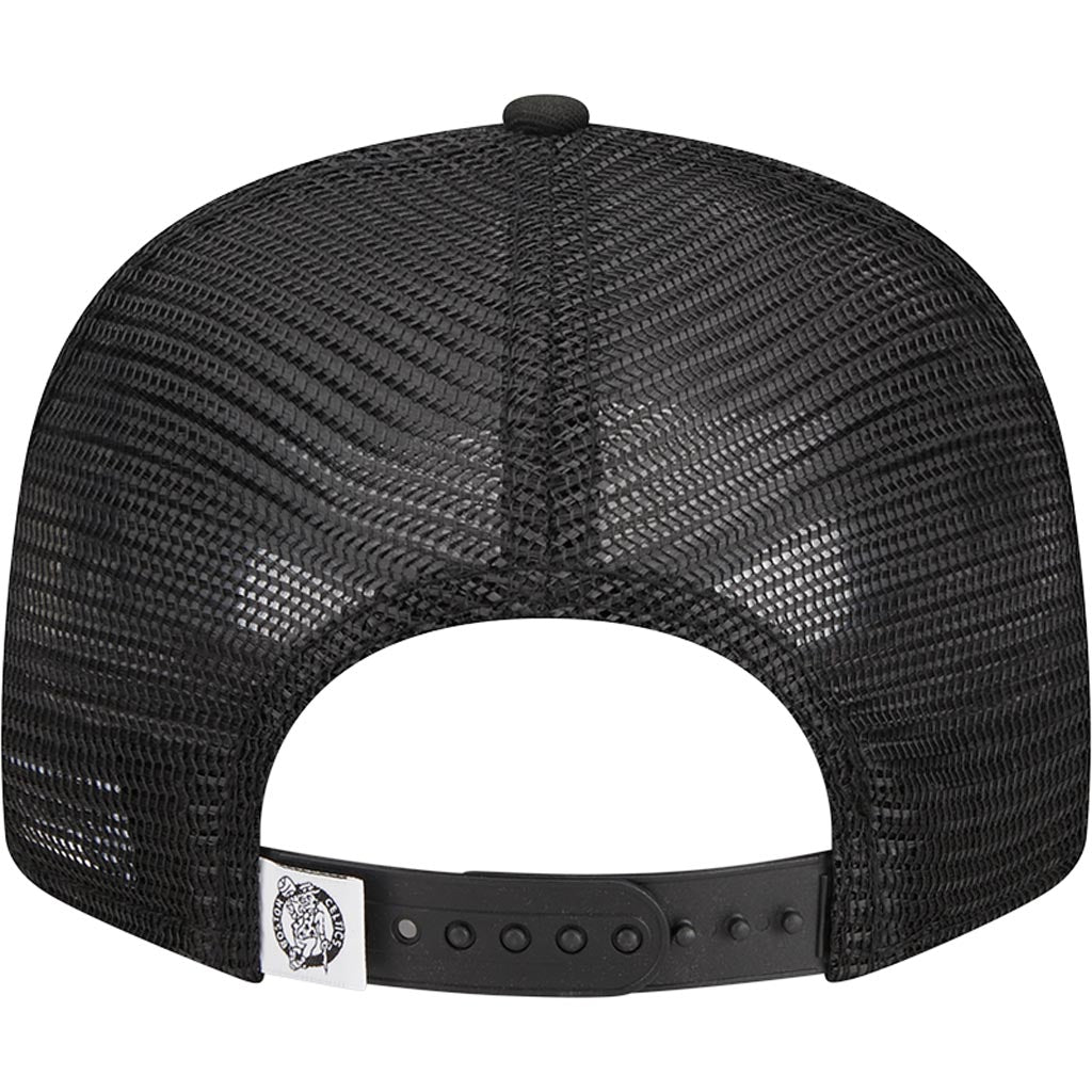 NBA Boston Celtics New Era Black & White 9FIFTY Snapback Trucker Hat - Black