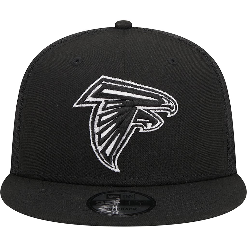 NFL Atlanta Falcons New Era Black & White 9FIFTY Snapback Trucker Hat - Black