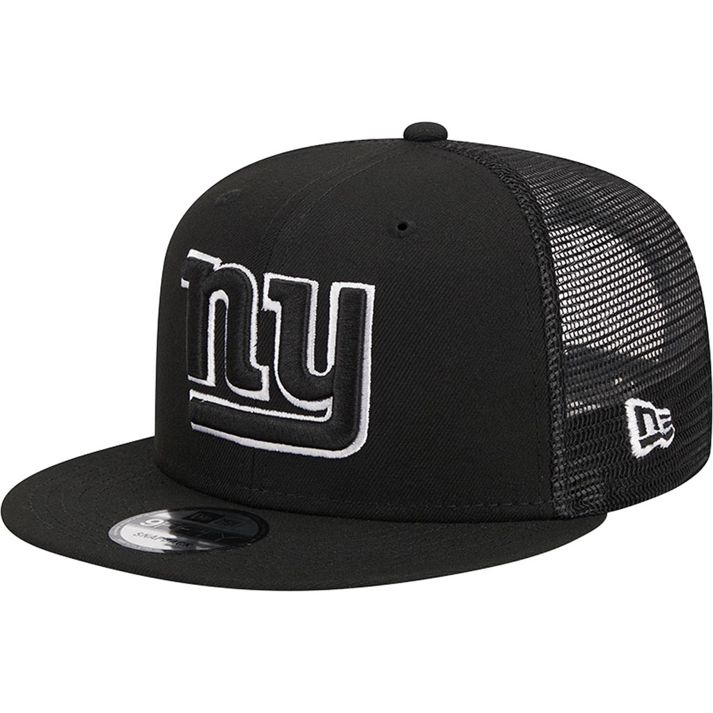 NFL New York Giants New Era Black & White 9FIFTY Snapback Trucker Hat - Black