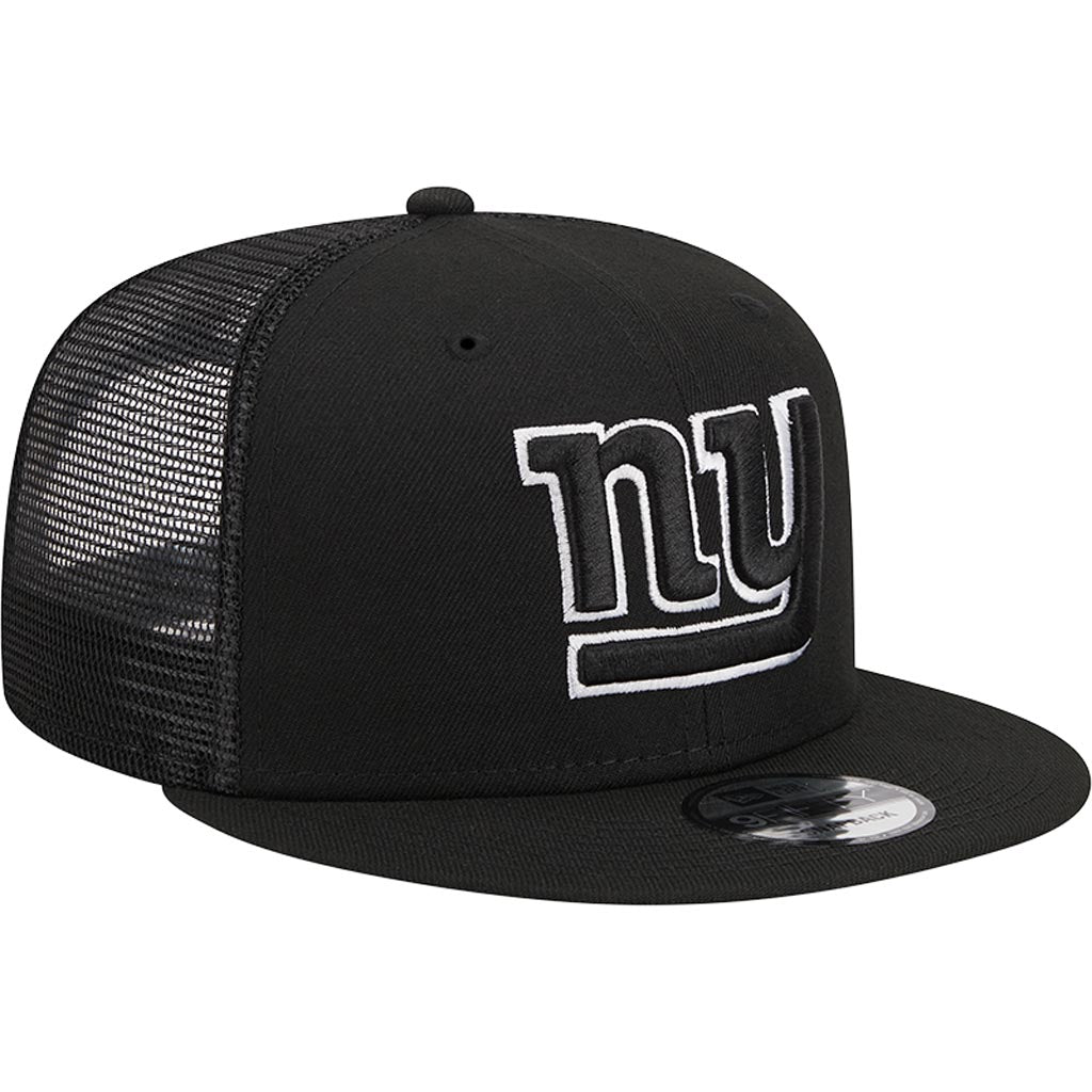 NFL New York Giants New Era Black & White 9FIFTY Snapback Trucker Hat - Black