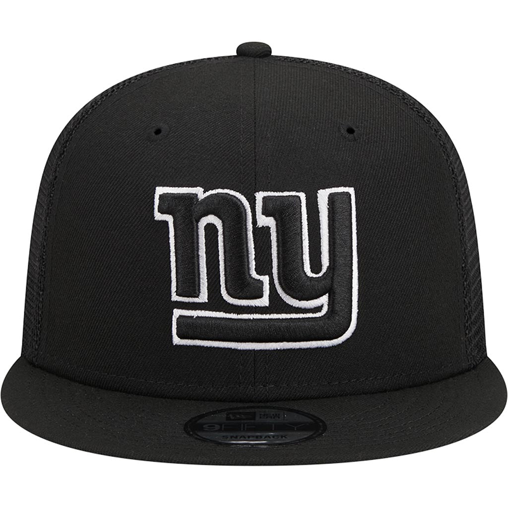 NFL New York Giants New Era Black & White 9FIFTY Snapback Trucker Hat - Black
