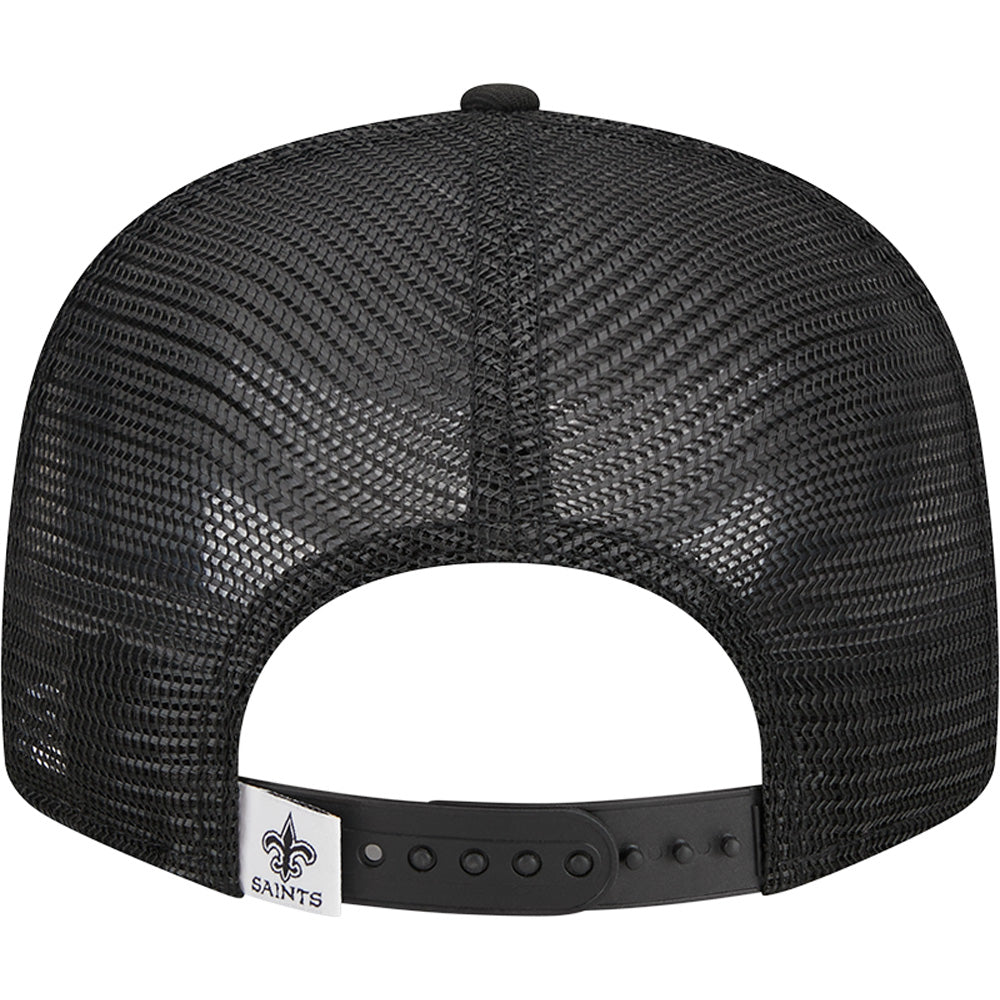 NFL New Orleans Saints New Era Black &amp; White Trucker 9FIFTY Snapback Hat - Black