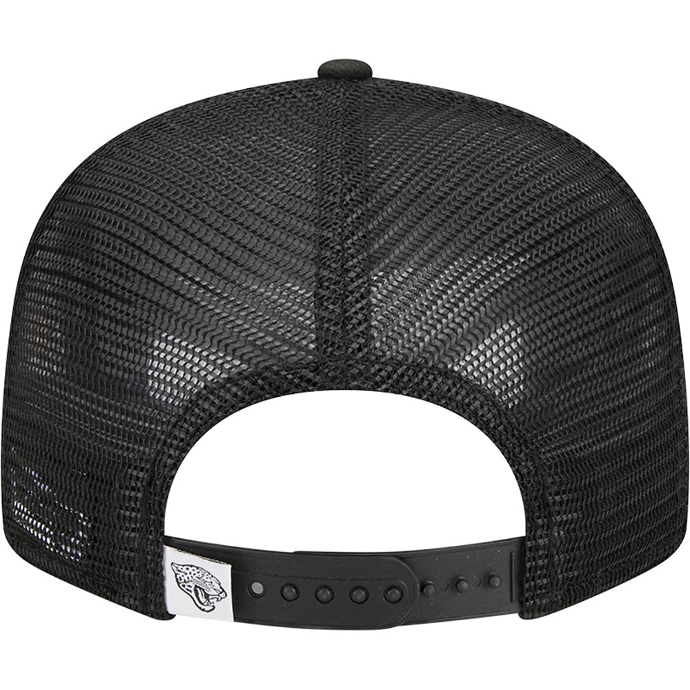 NFL Jacksonville Jaguars New Era Black &amp; White Trucker 9FIFTY Snapback Hat - Black