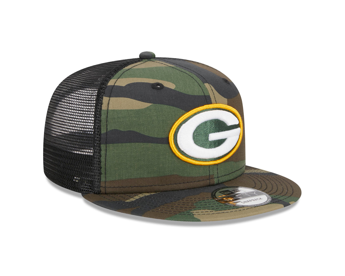 NFL Green Bay Packers New Era Mesh Trucker 9FIFTY Snapback Hat- Camo