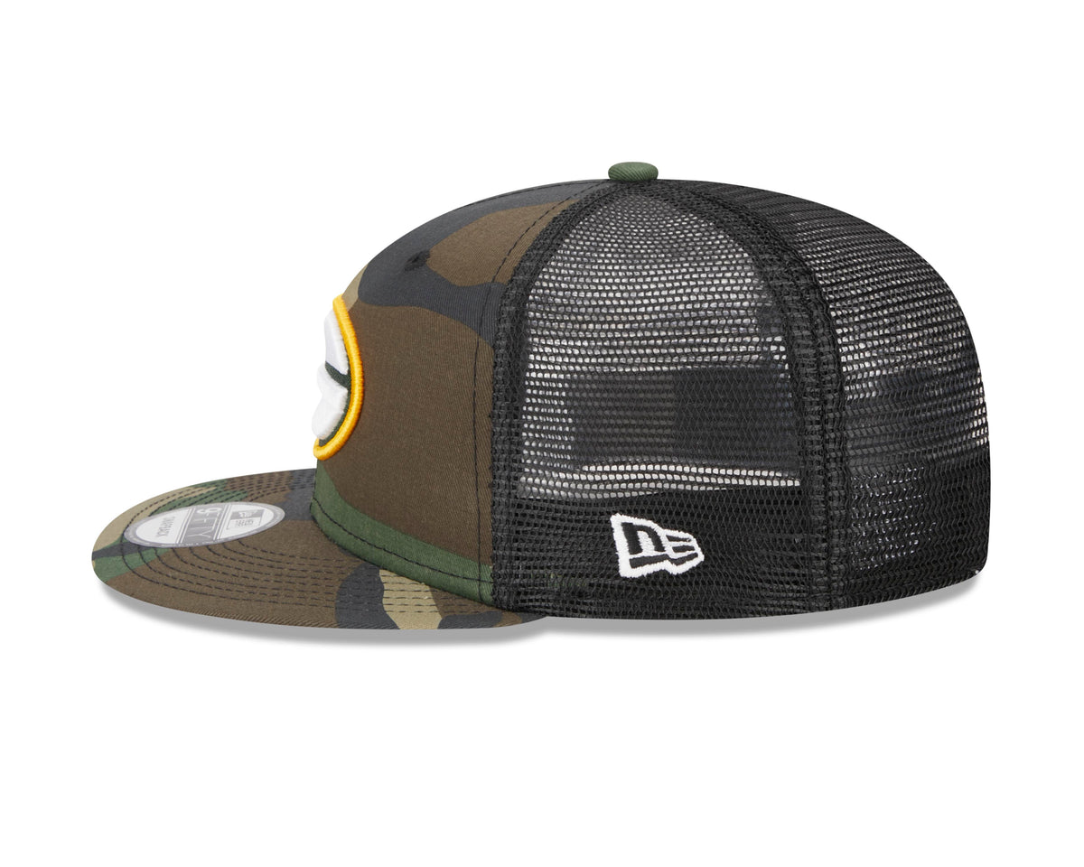 NFL Green Bay Packers New Era Mesh Trucker 9FIFTY Snapback Hat- Camo