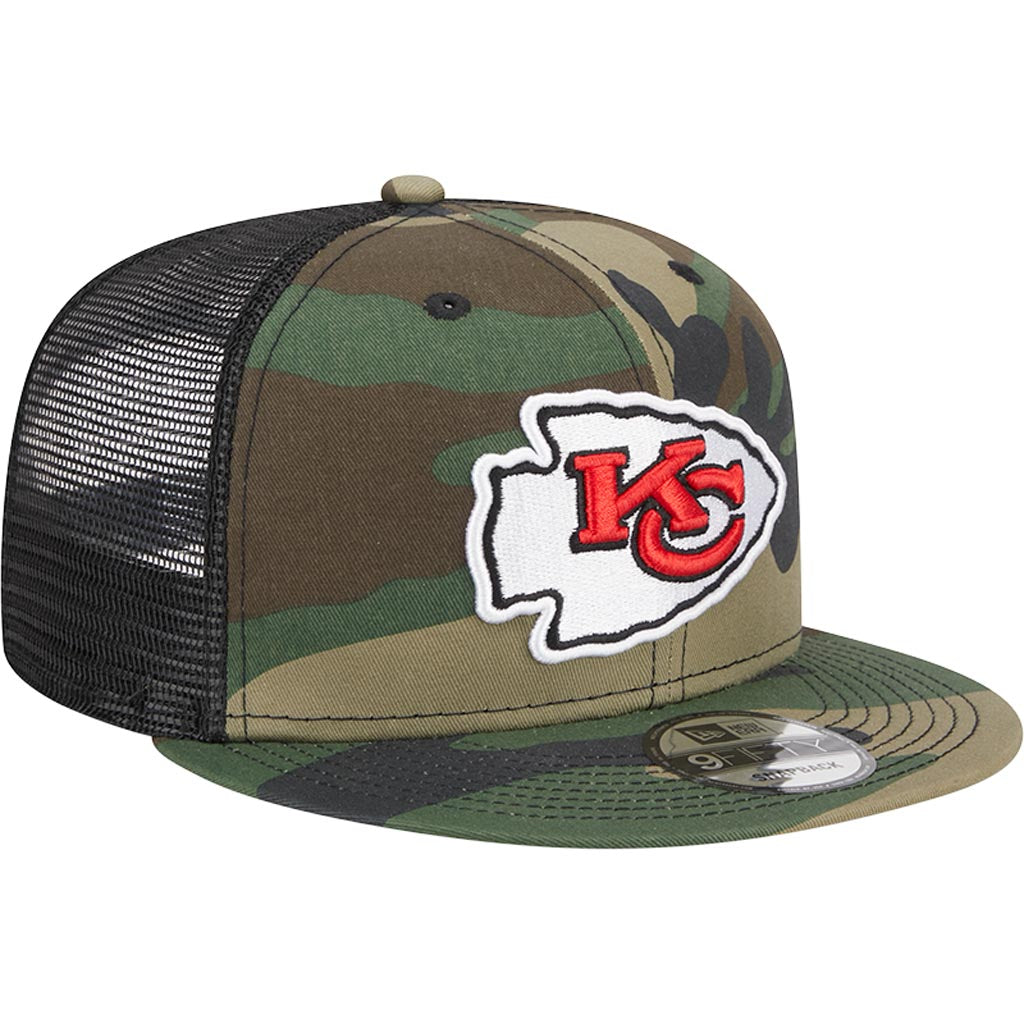 NFL Kansas City Chiefs New Era Mesh Trucker 9FIFTY Snapback Hat - Camo